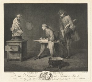 Étude du dessin - Jacques Philippe Le Bas after Jean Siméon Chardin