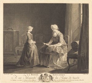 La Bonne éducation - Jacques Philippe Le Bas after Jean Siméon Chardin