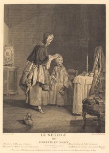 Le négligé, ou la toilette du matin - Jacques Philippe Le Bas after Jean Siméon Chardin