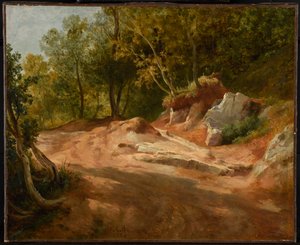Rochers en forêt - Jacques Raymond Brascassat