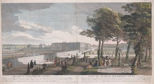 Vue de Hampton Court depuis le côté jardin - Jacques Rigaud