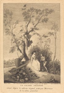 Le Galand Jardinier - Jacques de Favanne after Antoine Watteau