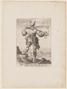 Mousquetaire casqué, extrait de Officiers et soldats de la garde du corps de l