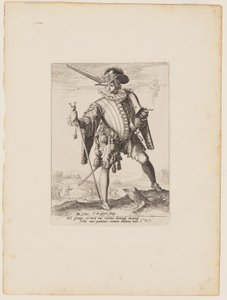 Soldat avec arquebuse, extrait de Officiers et soldats de la garde du corps de l