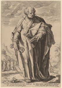 Saint Pierre - Jacques de Gheyn II, after Hendrik Goltzius