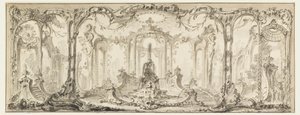 Dessin pour une décoration ornementale - Jacques de Lajoüe