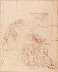 Andromaque aux pieds de Pyrrhus, illustration pour Andromaque de Jean Racine (1639-1699) - Jacques de Seve