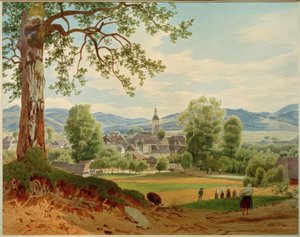 La petite ville de Jablunkau dans le district de Teschner