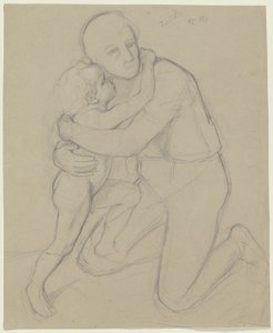 Homme avec enfant - Jakob Becker