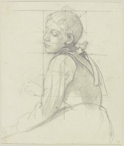 Jeune paysanne, demi-figure - Jakob Becker