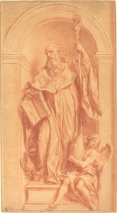 Une sculpture de Saint Benoît dans une niche - Jakob Frey