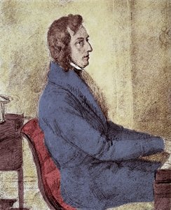 Portrait de Frédéric Chopin (1810-1849), compositeur polonais - Jakob Goetzenberger