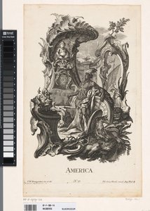 Rocaille avec la personnification du continent Amérique (Les quatre continents) - Jakob Gottlieb Thelott