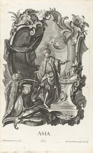 Rocaille avec la personnification du continent asiatique (Asia)