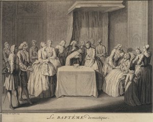 Un baptême domestique - Jakob van der Schley