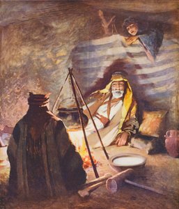 Terre Sainte : "Une maison de cheveux," intérieur de tente Bedaween - James (after) Clark