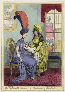 Allaitement, La Maman à la mode, ou La commodité de la robe moderne - James (after) Gillray