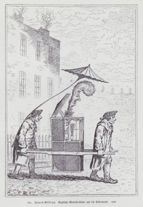 Dessin animé anglais se moquant de la mode des femmes portant des coiffes à plumes - James (after) Gillray