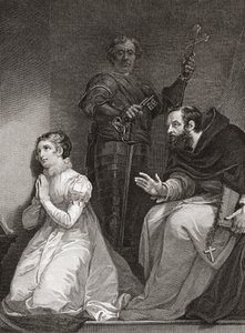 John Feckenham rend visite à Lady Jane Grey dans la Tour de Londres - James (after) Northcote