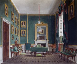 Salon vert, gravure de Daniel Havell d