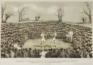 Le grand combat entre Tom Sayers et J.C. Heenen à Farnborough - James (after) Ward