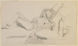 Un homme allongé sur un lit - James Abbott McNeill Whistler