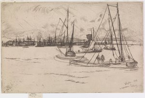 Amsterdam, depuis le Tolhuis, 1863 - James Abbott McNeill Whistler