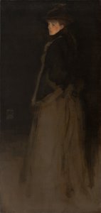 Arrangement en Noir et Marron, la Veste en Fourrure - James Abbott McNeill Whistler