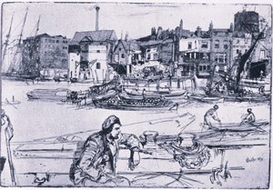 Black Lion Wharf (lithographie en couleur)