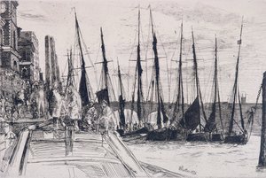 Bateaux à côté de Billingsgate, Londres, 1859 - James Abbott McNeill Whistler