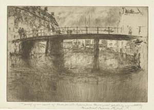 Pont à Amsterdam - James Abbott McNeill Whistler