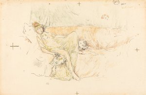 Figure drapée, allongée, 1892 - James Abbott McNeill Whistler