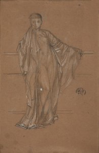 Figure drapée à une balustrade - James Abbott McNeill Whistler