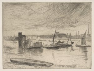 Matinée à Battersea Aube à Battersea Cadogan Pier, 1861
