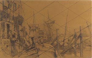 Plaque de gravure : Limehouse, 1859 - James Abbott McNeill Whistler