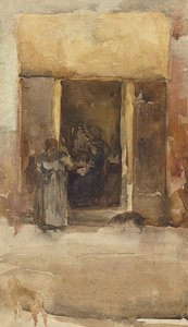 Figures dans une porte, vers 1897-99 - James Abbott McNeill Whistler