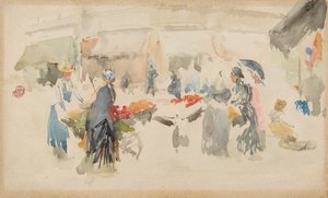 Marché aux fleurs : Dieppe - James Abbott McNeill Whistler