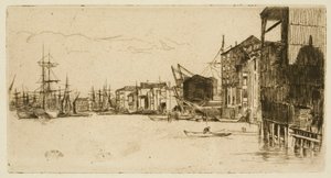 Free Trade Wharf à Londres - James Abbott McNeill Whistler