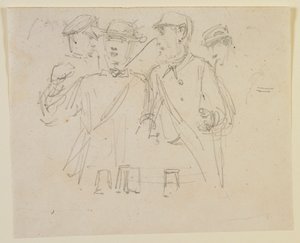 Groupe de quatre hommes - James Abbott McNeill Whistler
