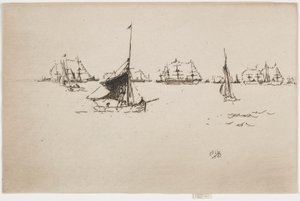 La Flotte de Sa Majesté : Soir, 1887 - James Abbott McNeill Whistler