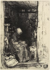 La Vieille aux Loques de "Douze Eaux-fortes de la Nature" - James Abbott McNeill Whistler