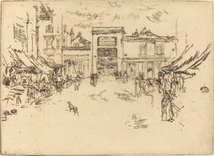 Petite place du marché, Tours, 1888 - James Abbott McNeill Whistler