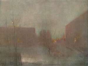 Nocturne Trafalgar Square Chelsea Neige, 1876 1903-1904 - James Abbott McNeill Whistler