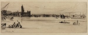 Vieux pont de Westminster, 1859 - James Abbott McNeill Whistler