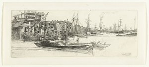 Entrepôts sur la Tamise (Sixteen etchings of scenes on the Thames and other subjects) - James Abbott McNeill Whistler