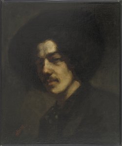Portrait de Whistler avec un chapeau, 1857-59 - James Abbott McNeill Whistler