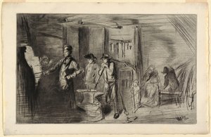 Gravure, La Forge, de la série Gravures sur la Tamise et autres sujets, 1861 - James Abbott McNeill Whistler