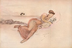 Rose et rose, la sieste des mères, vers 1875 - James Abbott McNeill Whistler