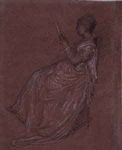 Dame assise lisant, étude pour Mme Layland - James Abbott McNeill Whistler