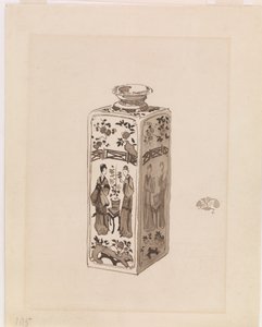 Boîte carrée avec long col, 1878